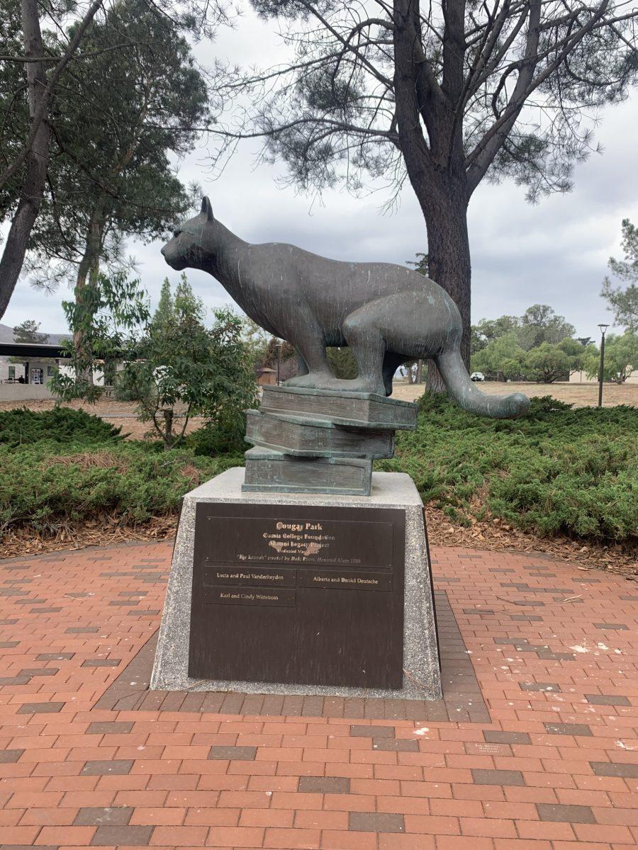 Cuesta cougar statue. Photo by Hannah Halferty
