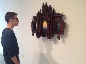 Austin Dalley, a fourth semester student, observing "After the Storm"