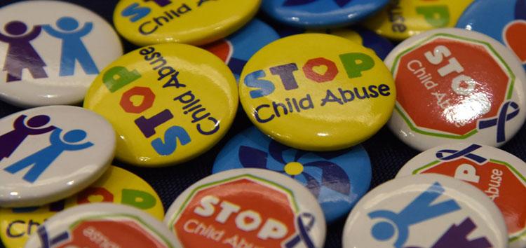 STOP Child Abuse pins