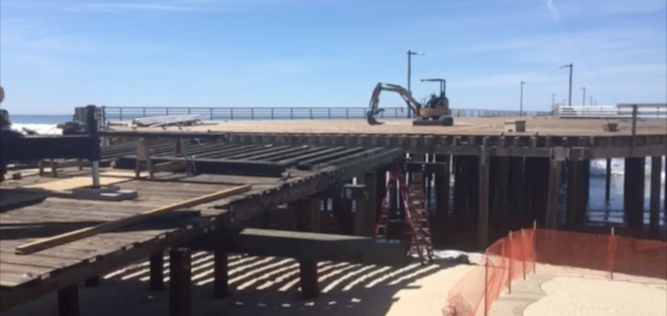 The Pismo Beach pier is officially under reconstruction