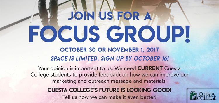 Join focus group, receive free lunch and gift