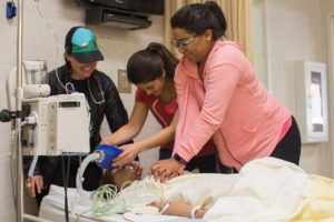Cuesta students practice their nursing skills in the programâ€™s on-campus lab, which replicates a real emergency room.
