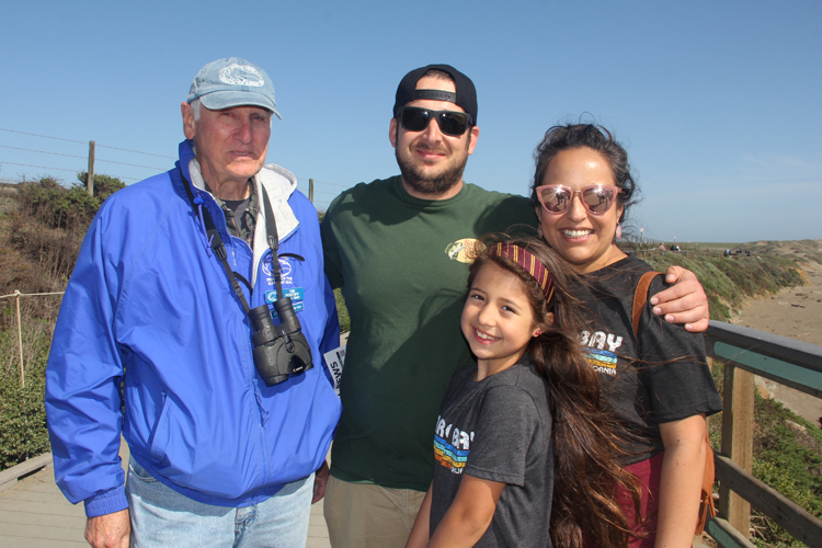 (From left to right) Tim Postiff, Ben Grill, Sofia Diaz Grill and Miriam Diaz at Piedras Blancas Elephant Seal Rookery.