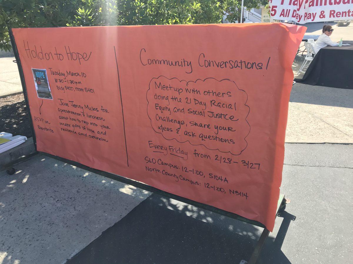 The 21-Day Racial Equity and Social Justice Challenge has been promoted around both campuses to encourage participants. Photo by Valeria Cisneros