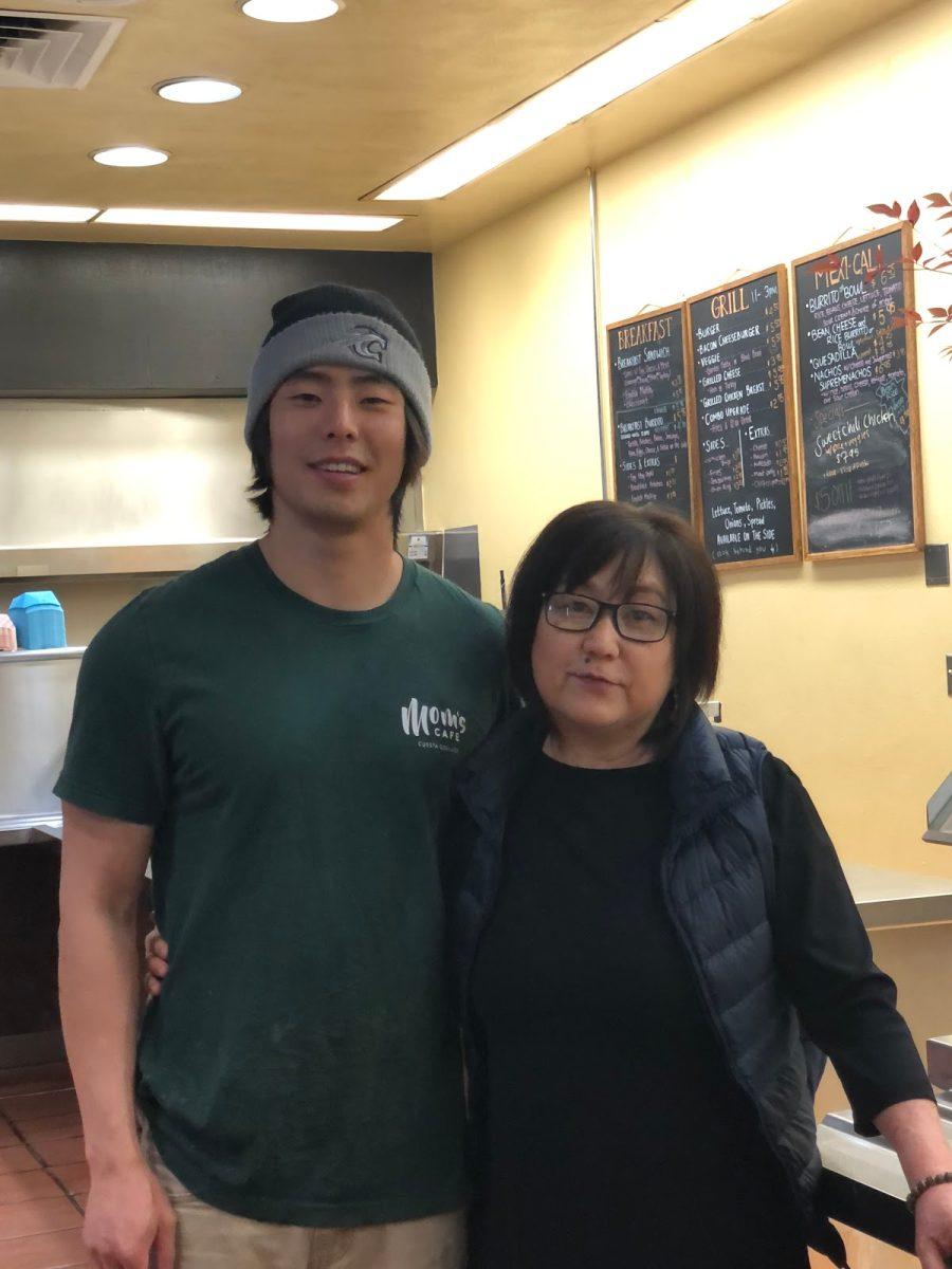 Jun Kim (left) and Mihee Kim (right) are the mother and son duo behind Cuesta Cafe.  Photo by Ellie Thomas