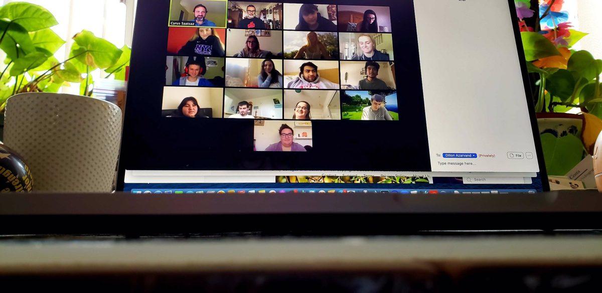 The Cuestonian staff in today's modern classroom: A Zoom meeting. Photo by Michael Costa