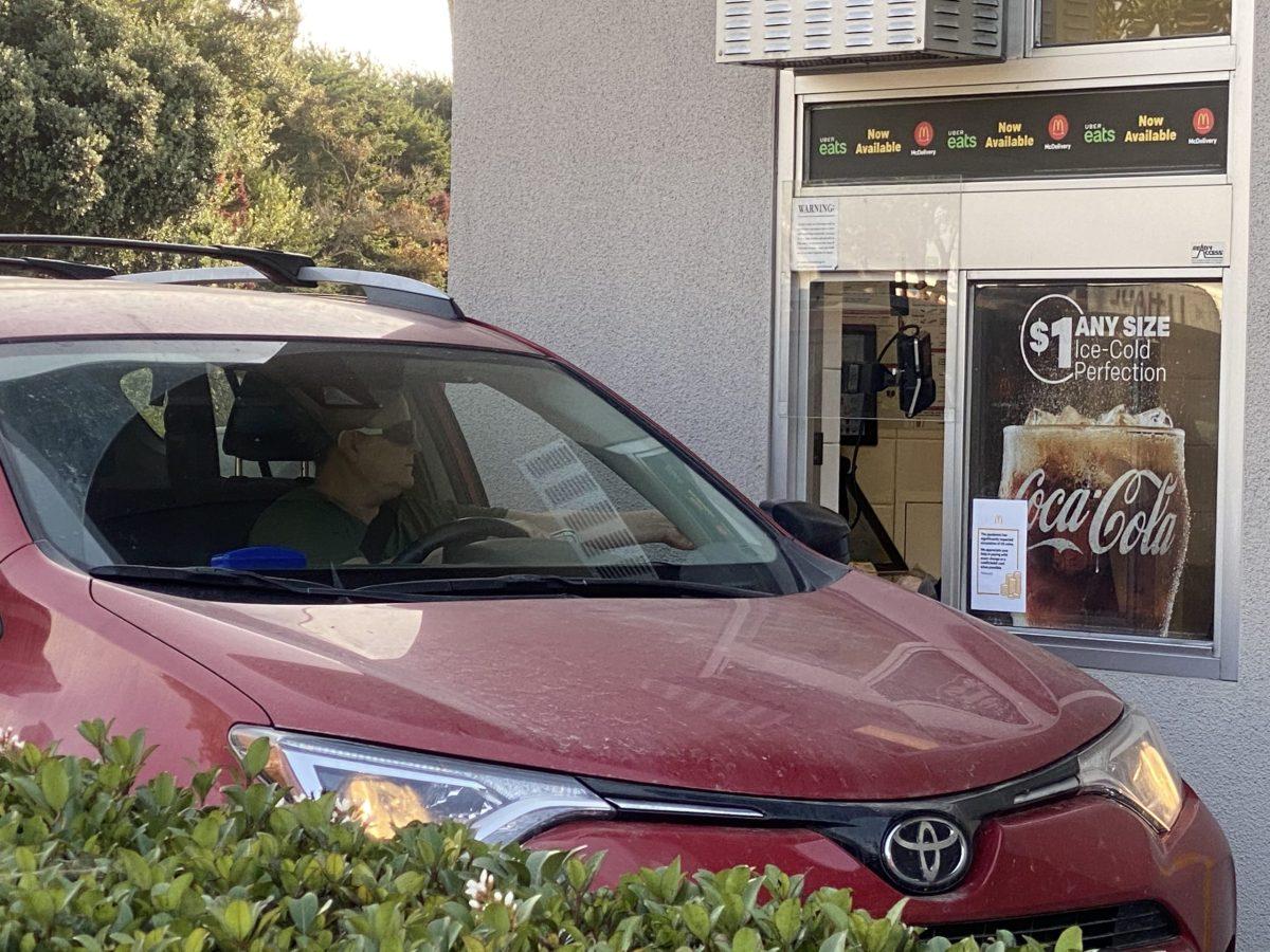 Customer not wearing a mask in McDonaldâ€™s drive-thru. Photo by Jonathan Apelado