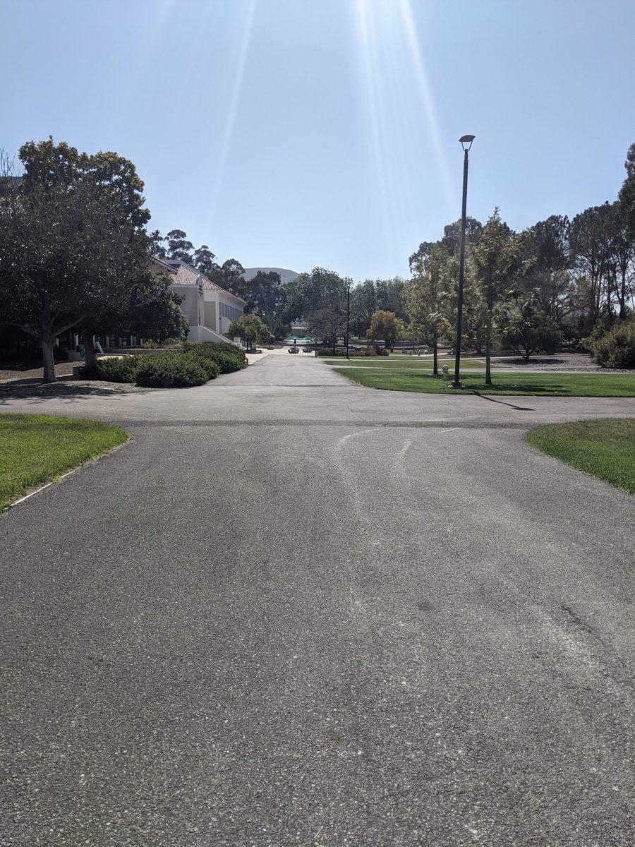 A relatively empty Cuesta College campus during the spring semester. Photo by Jena McCulloch