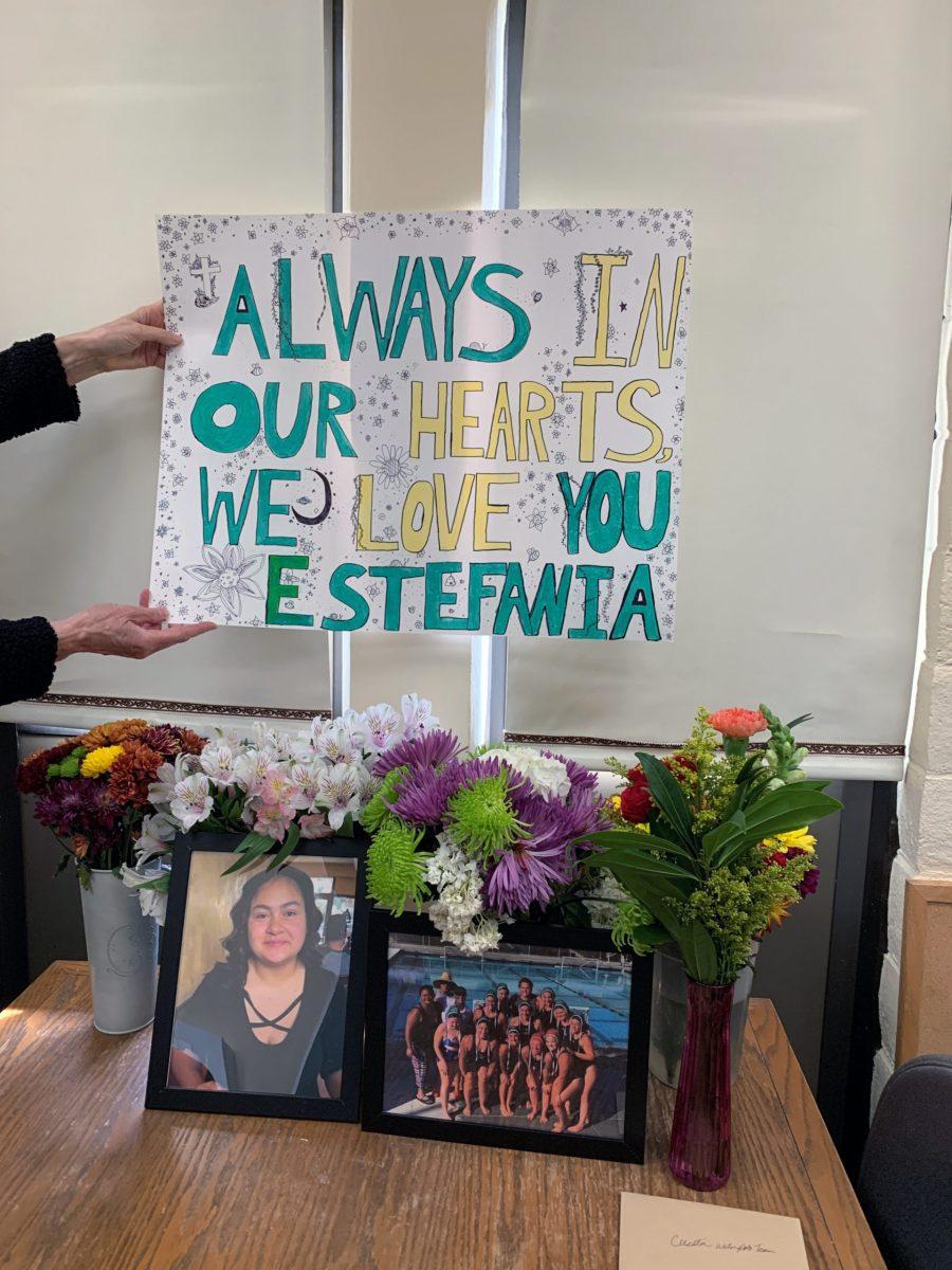 A memorial dedicated to Estefania Cerna Arroyo located inside the Cuesta College Athletics Department office. Photo by Daniel Burg