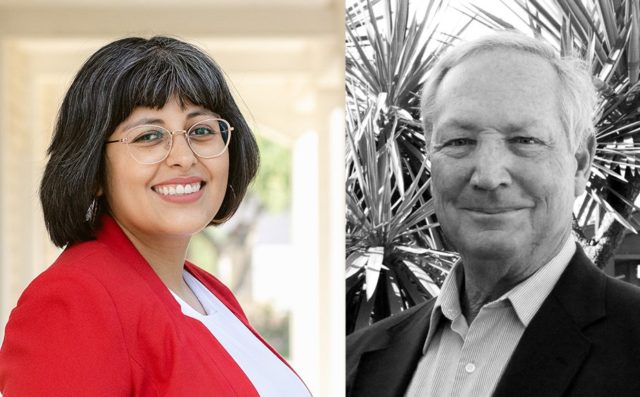 Adrienne GarcÃ­a Specht, a financial aid counselor at Cal Poly, and Peter Sysak, current member of the Cuesta College Board of Trustees, face off for the hotly contested District 4 Board of Trusteed seat. Photo by Adrienne GarcÃ­a Specht and Peter Sysak