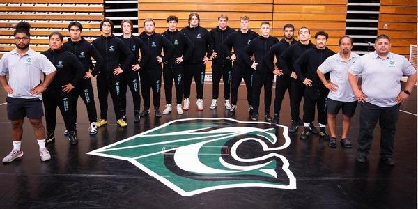 Team photo of the 2023 Cuesta Men's Wrestling Team. Photo by Cuesta Athletics