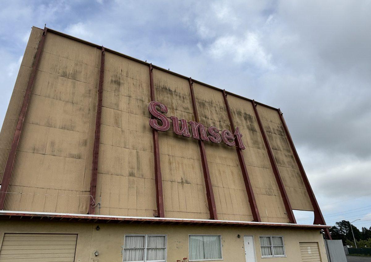 Sunset Drive-In roadside sign. Photo by Joey Batista