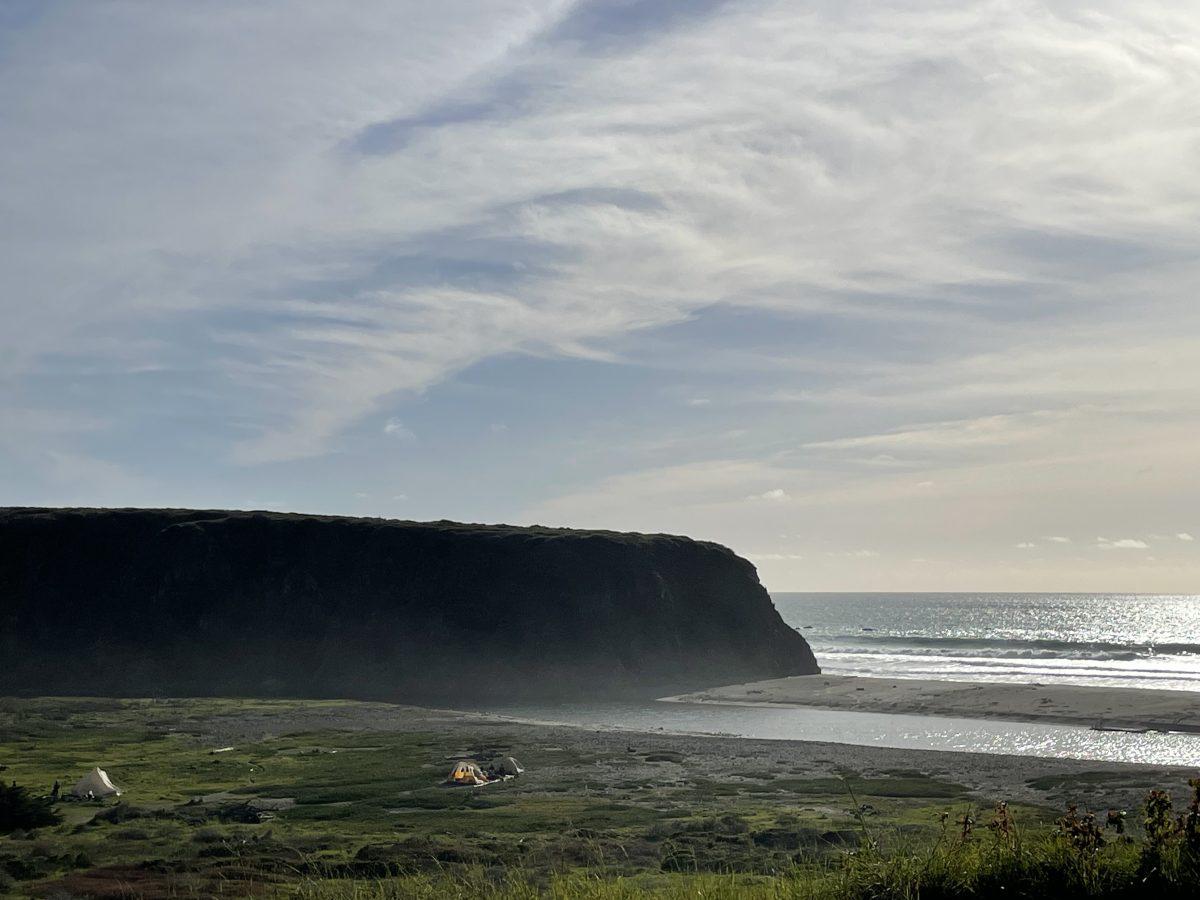 Campers at San Carpoforo Creek Beach. Photo by Sarah Harvey