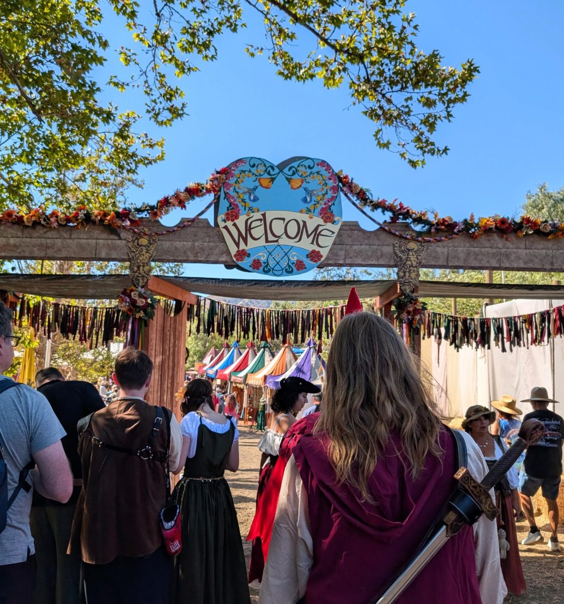 Faire attendees have their tickets checked by costumed event staff. Tickets are online only. Parking may be purchased online or with cash. Preferred and handicapped parking is available. 